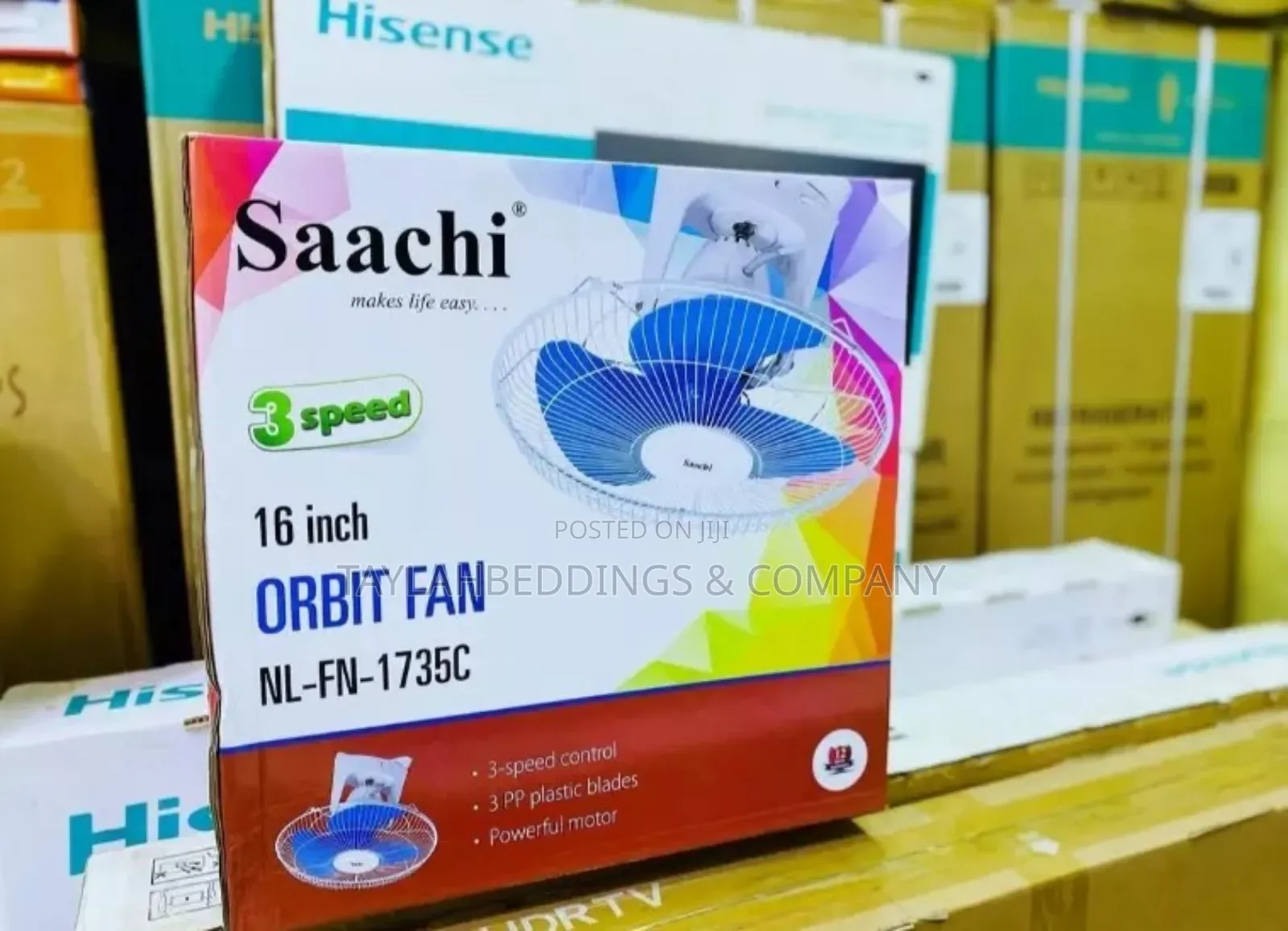 Saachi 16 Inch Ceiling Fan With 3speed Control and Low Noice