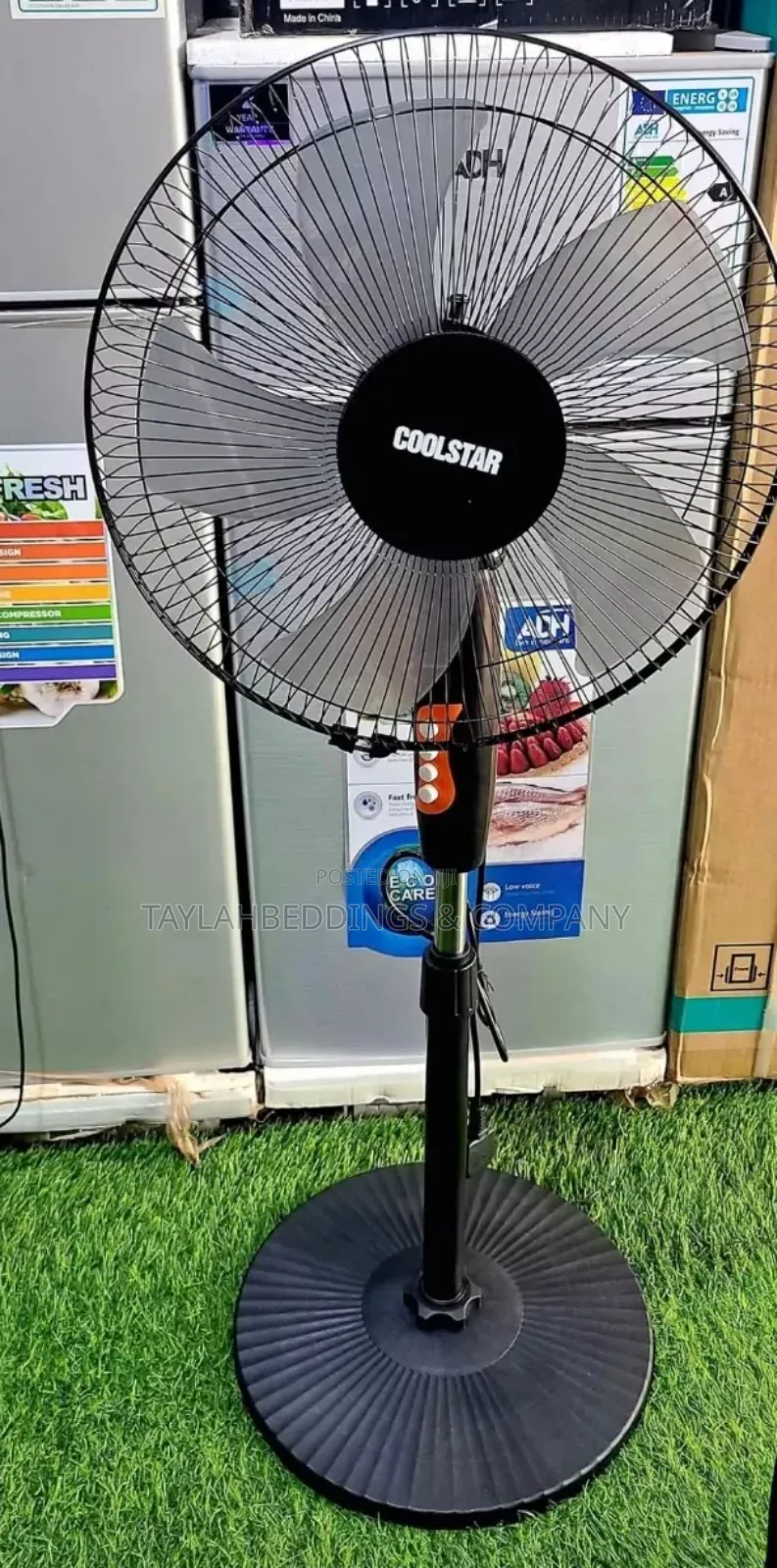 Coolstar16′′ Stand Fan, Overheat Protection Piano Buttons