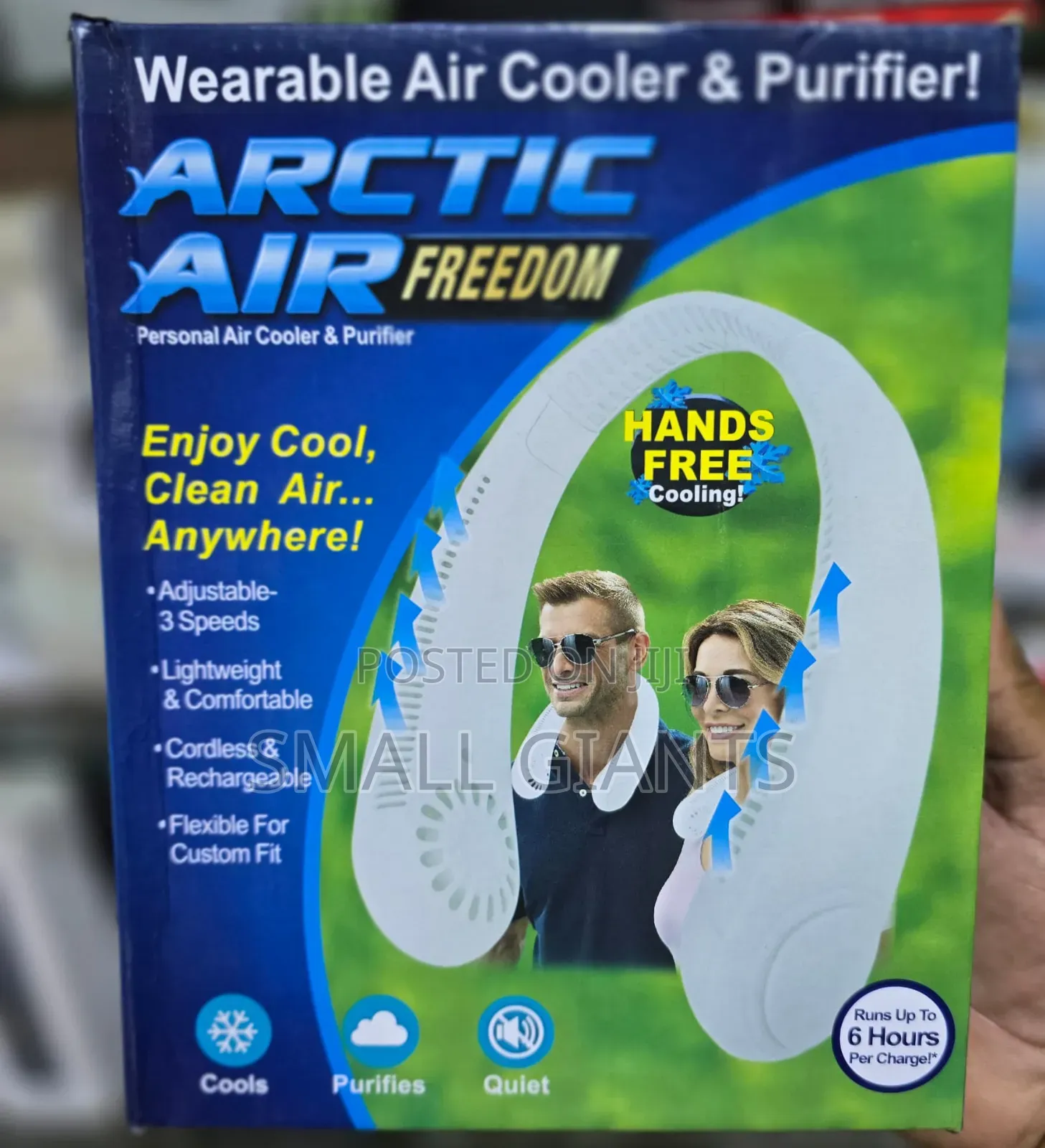 Hands- Free Wearable Air Cooler and Purifier