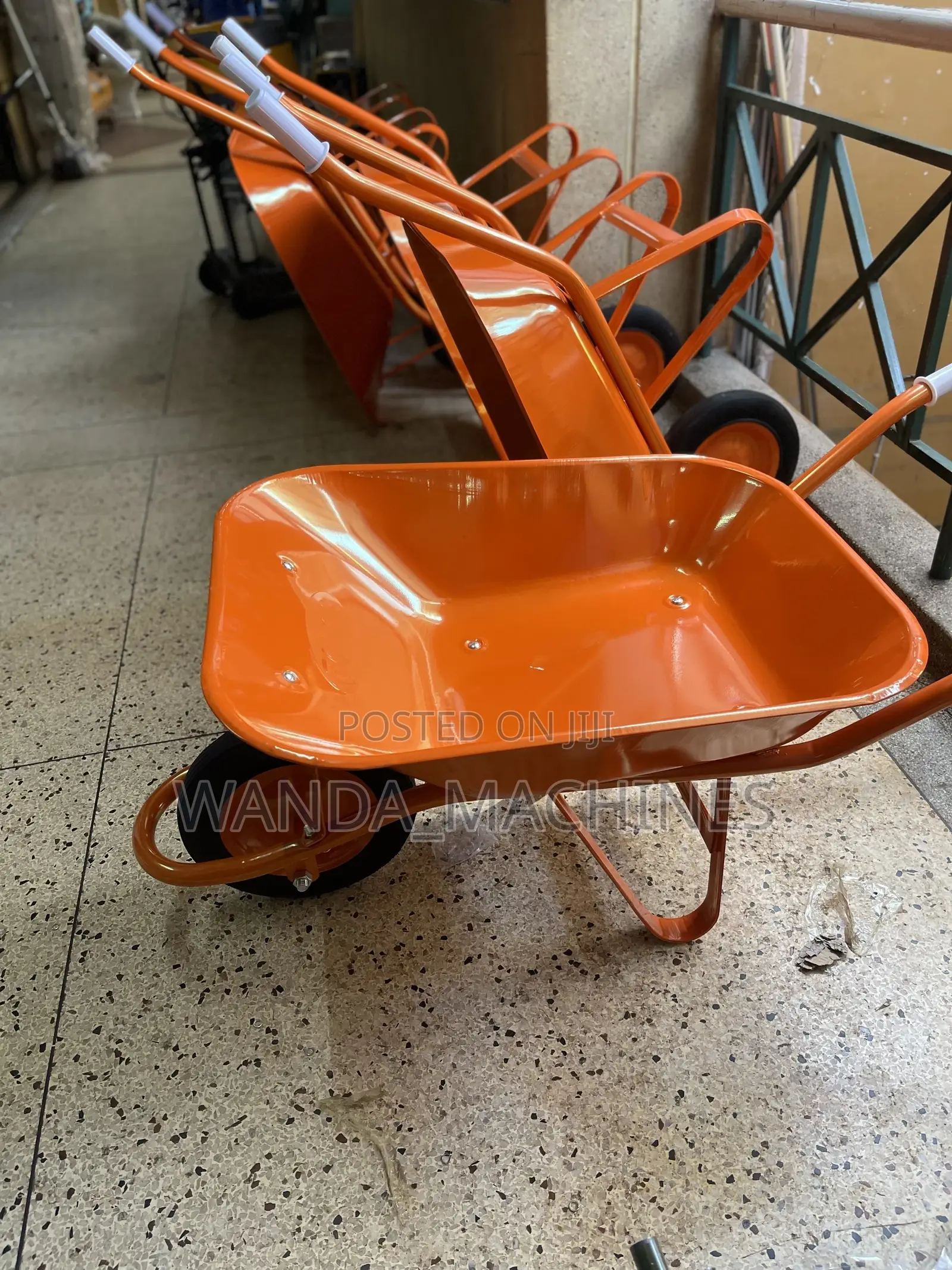 Wheel Barrow Orange Color