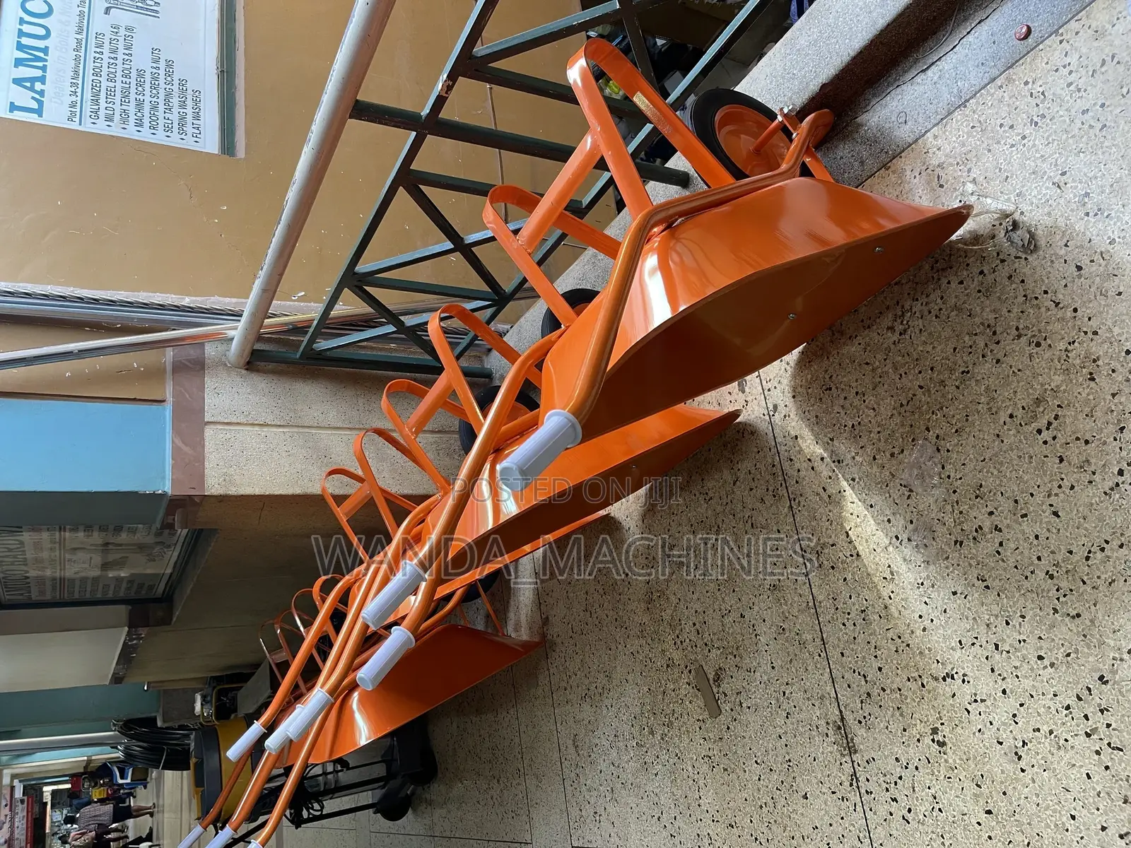 Wheel Barrow Orange Color