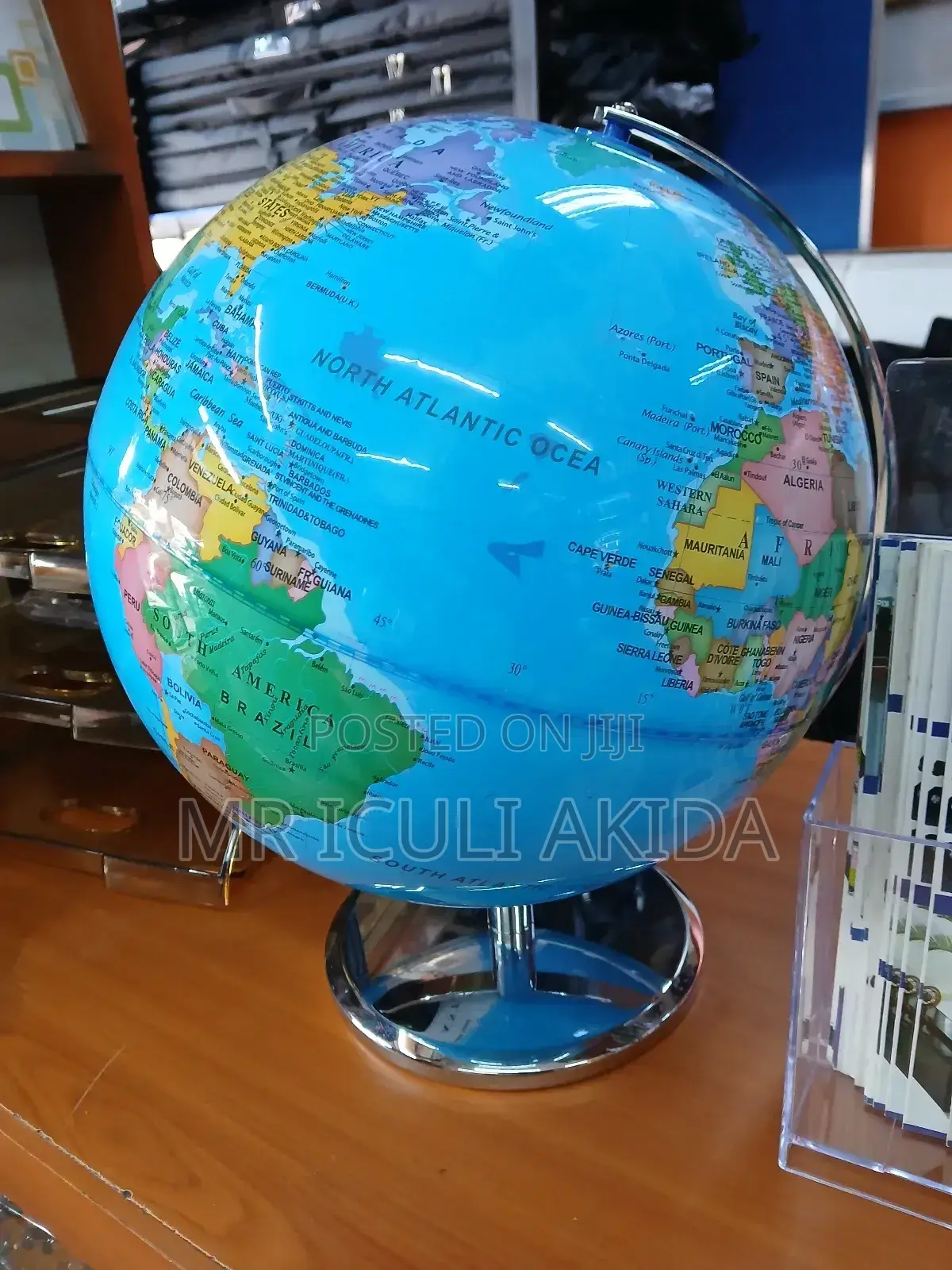 Big Size School Office Luminous World Map Globe