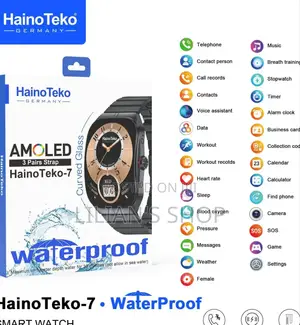Haino Teko 7 Amoled Smart Watch 3 Pairs Straps Waterproof