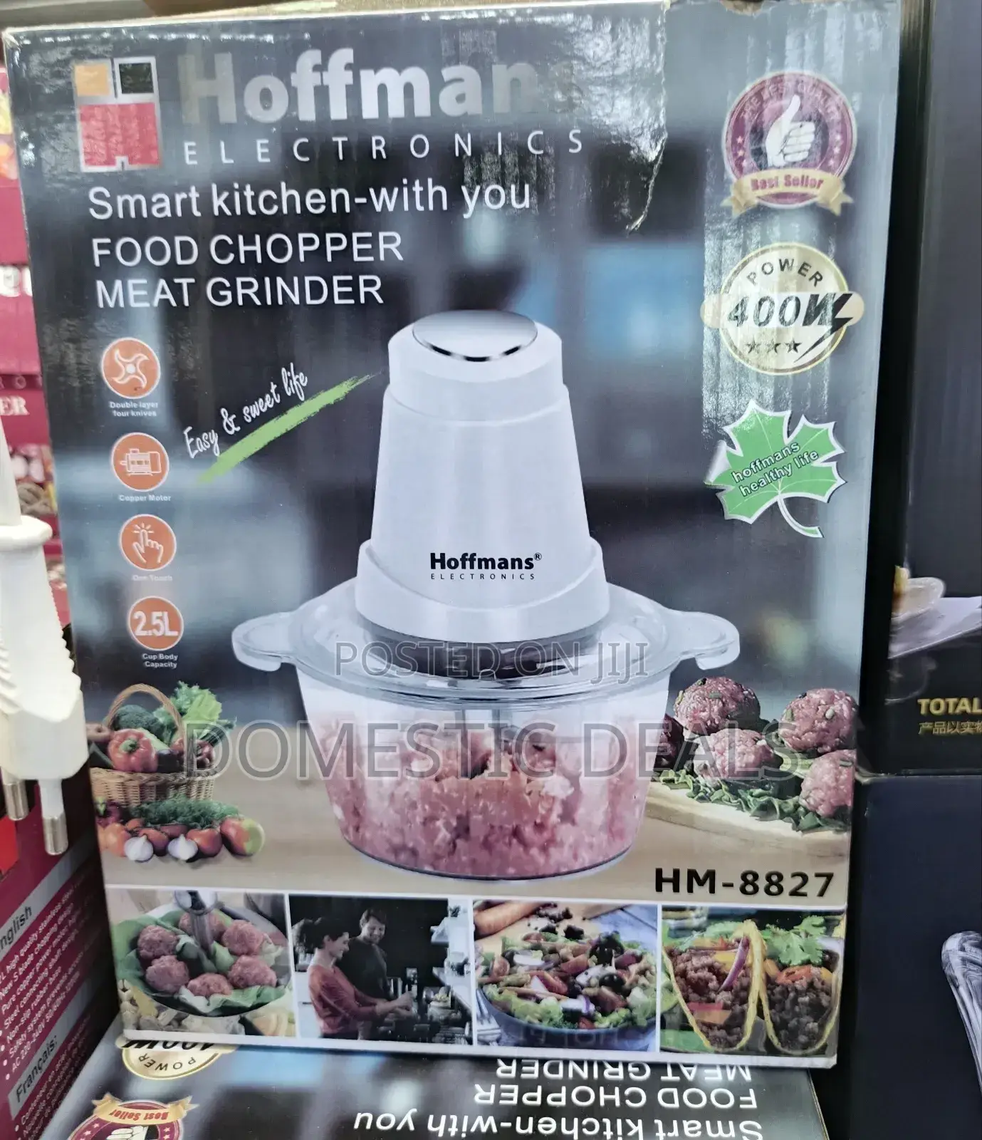 Hoffman 2.5L Electric Food Chopper Meat Grinder