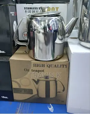 Stainless Steel Tea Pot- Silver