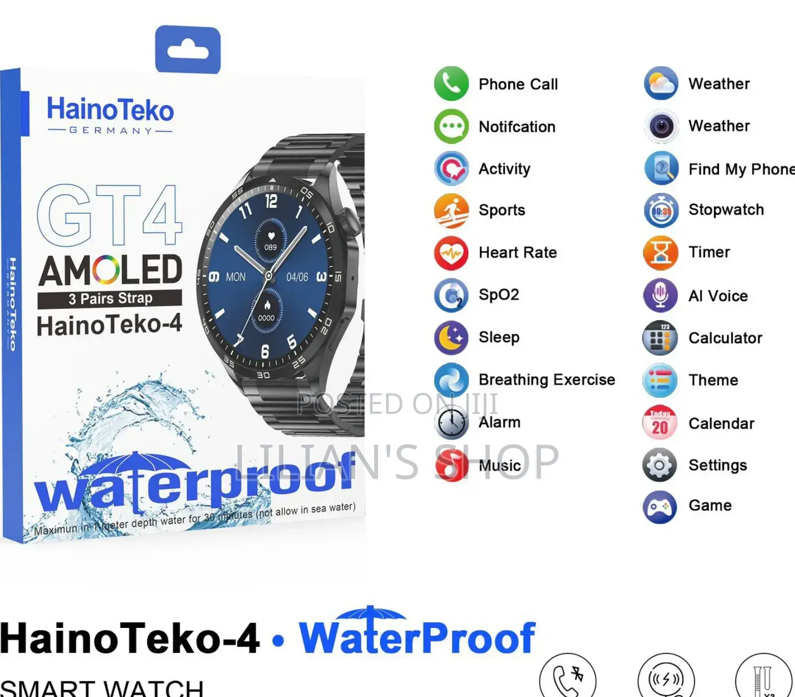 Original Haino Teko 3 Brand New Waterproof Smartwatch