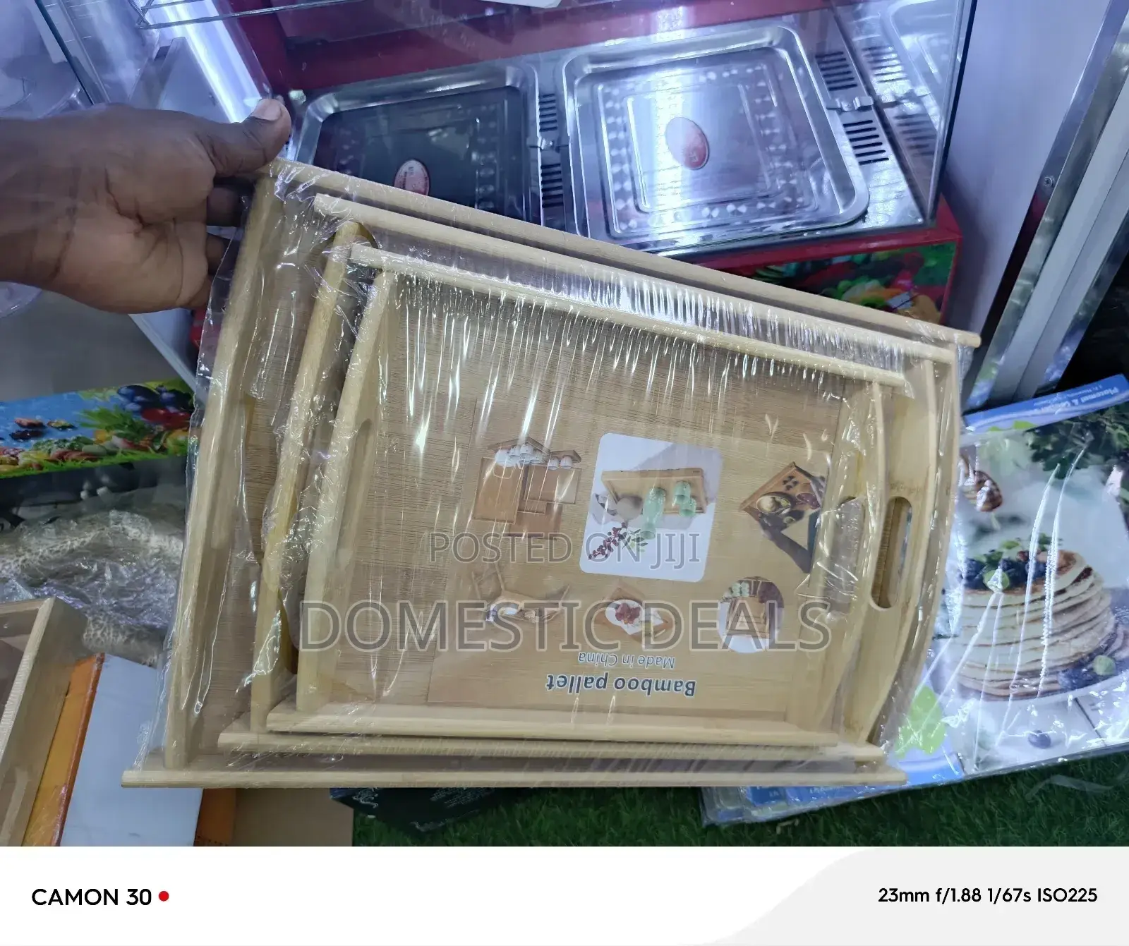 3pcs Wooden Tray Set
