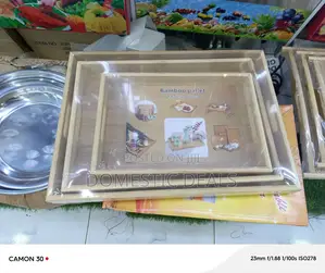 3 Pieces Wooden Serving Tray