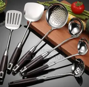 6 Pieces of Food Serving Utensils Spoons Cutlery Set