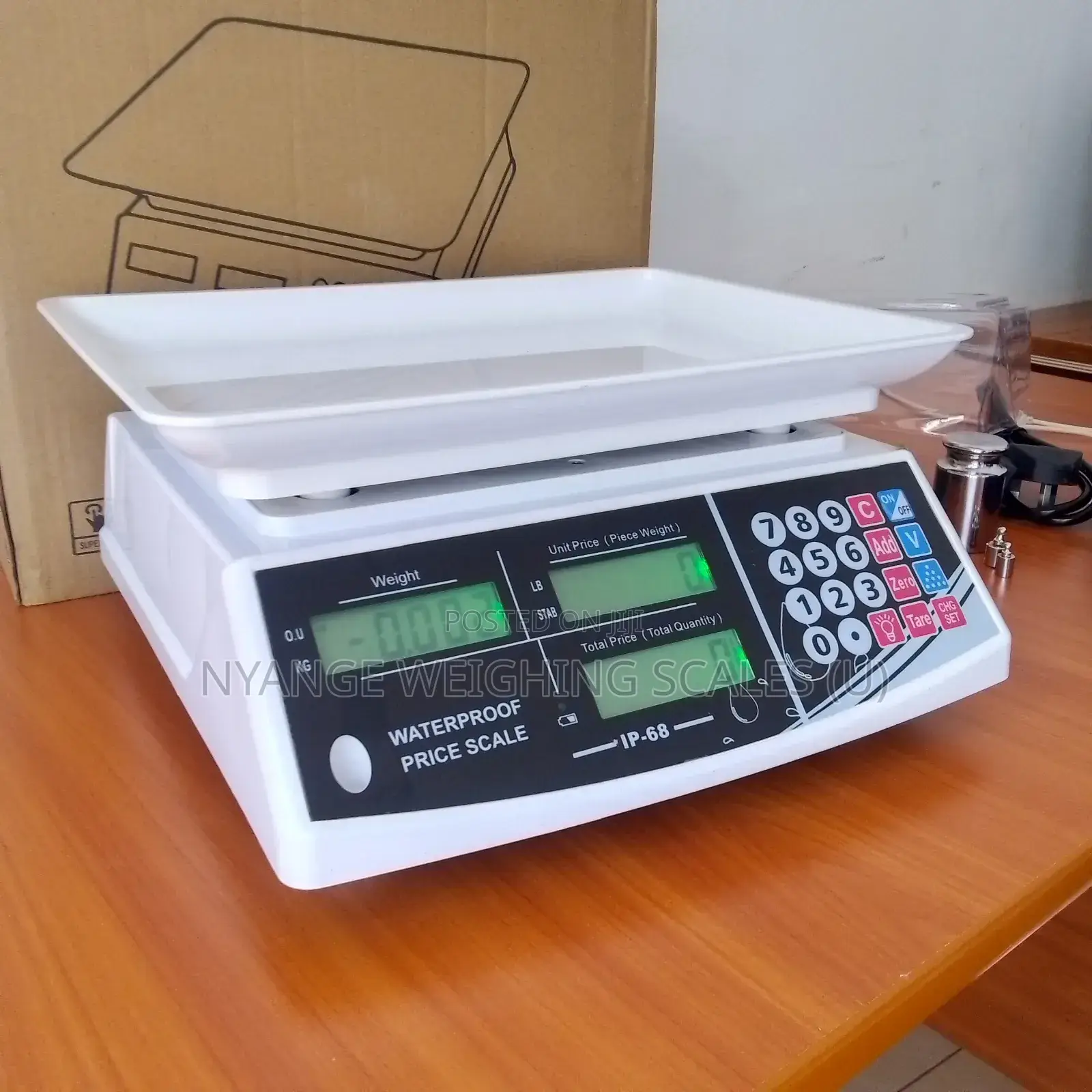 Portable Electronic Weigh Scale White 40kg Waterproof Weighing Scales