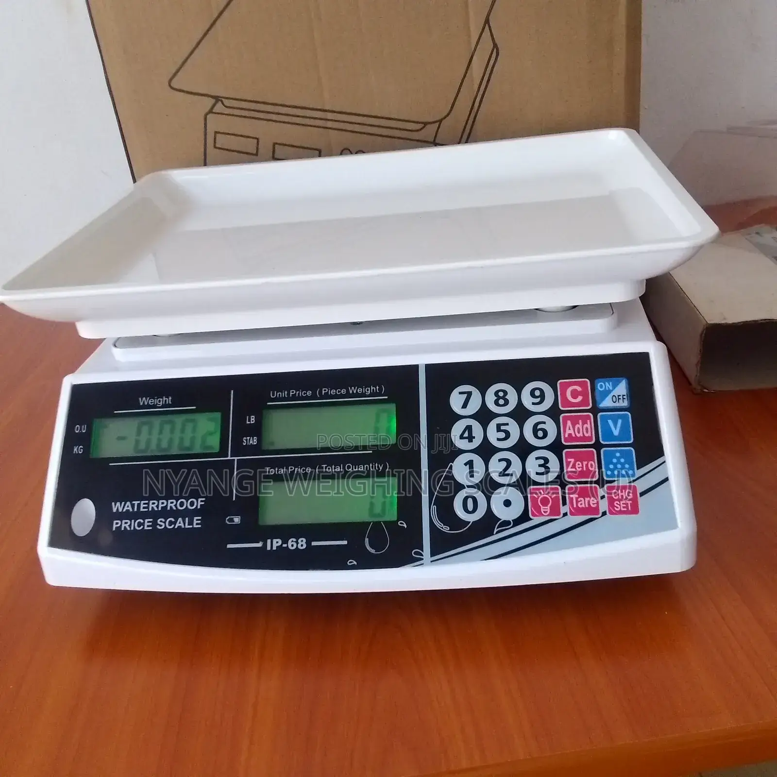Hi-Tech Waterproof Tabletop Weighing Scales White30kg