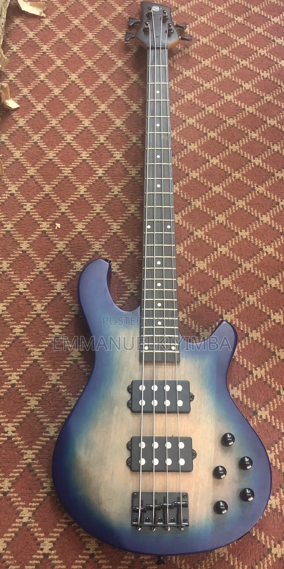 Active Bass Guitar Blue