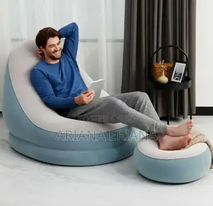 Photo - Inflatable Chair With Foot Rest Comes Pump