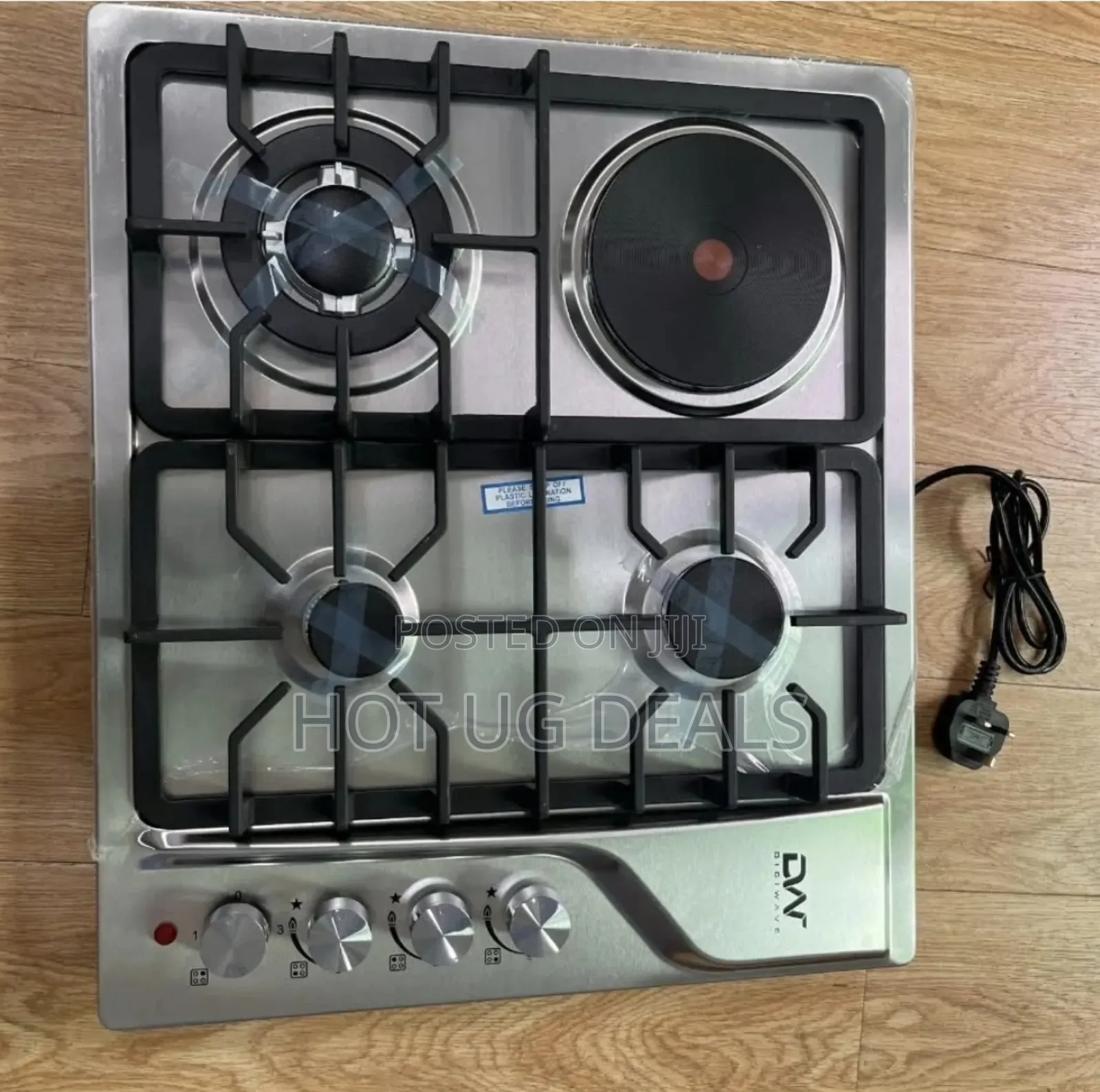 DW3 Gas, 1 Electric Hot Plate Auto Ignition Stove Cooker