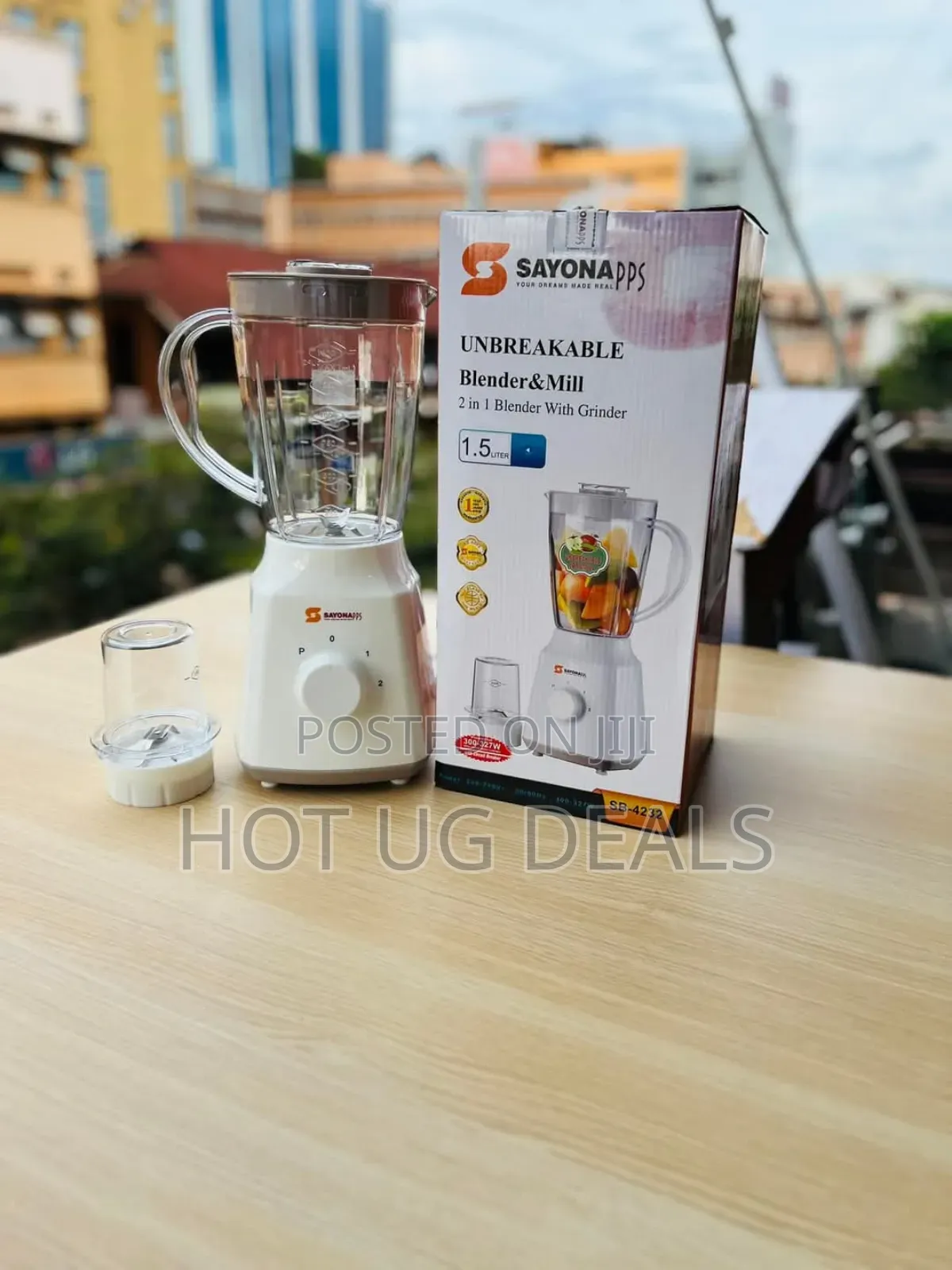 Sayona Blender With Unbreakable Jug 1.5L - Brown