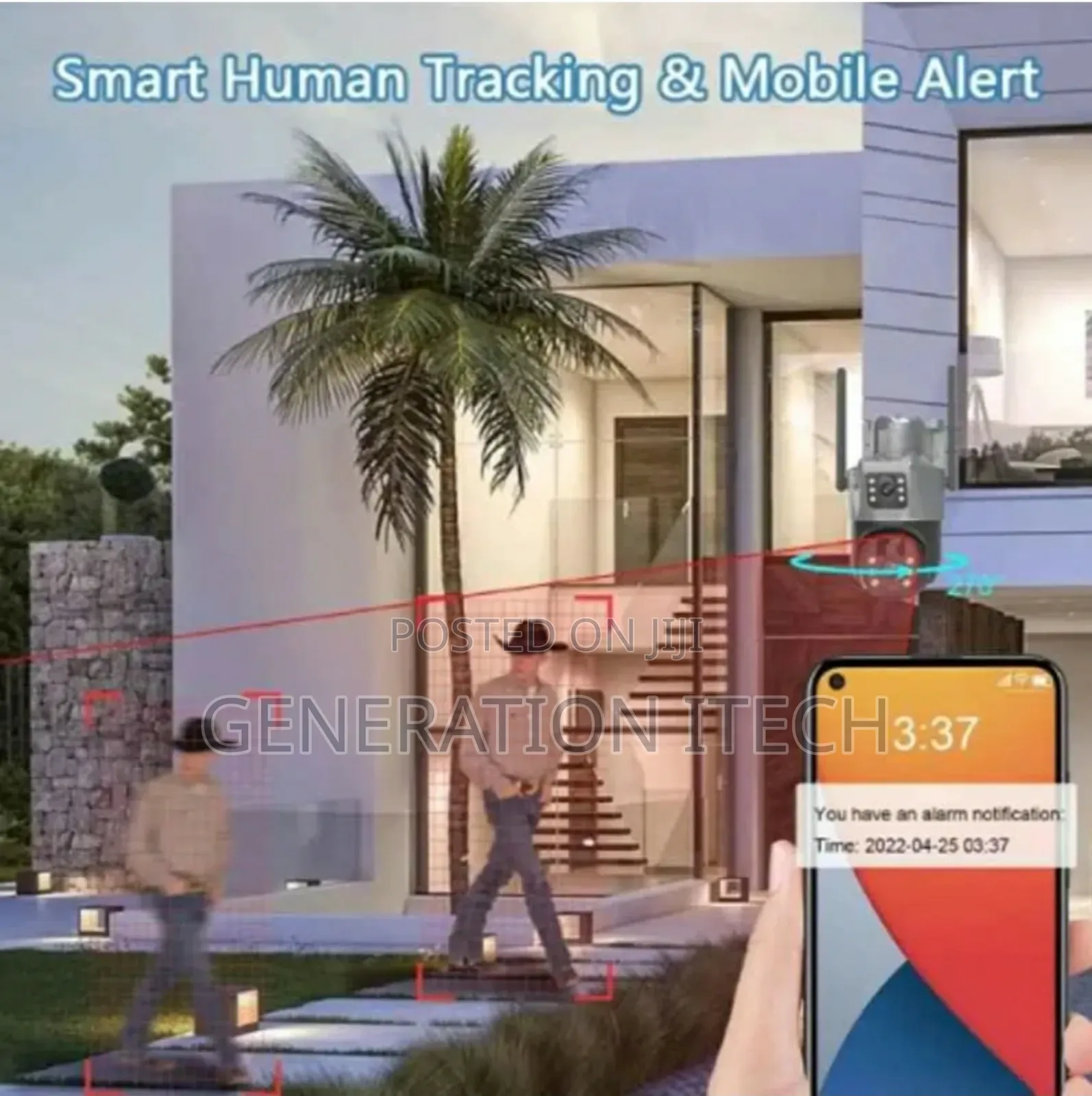 4g Dual Lens Solar Ip Camera- 8mp- PTZ Lens- With Motion