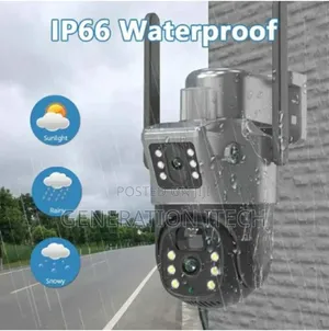 4g Dual Lens Solar Ip Camera- 8mp- PTZ Lens- With Motion