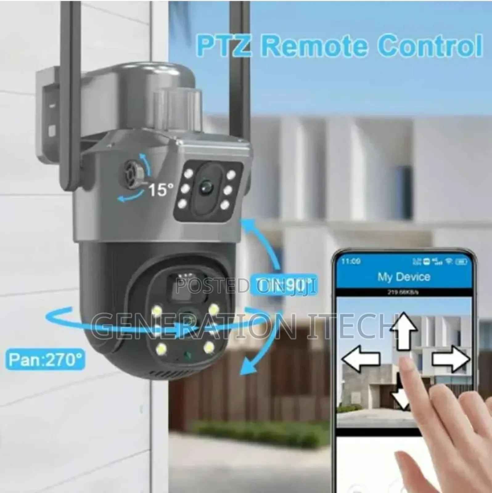 4g Dual Lens Solar Ip Camera- 8mp- PTZ Lens- With Motion