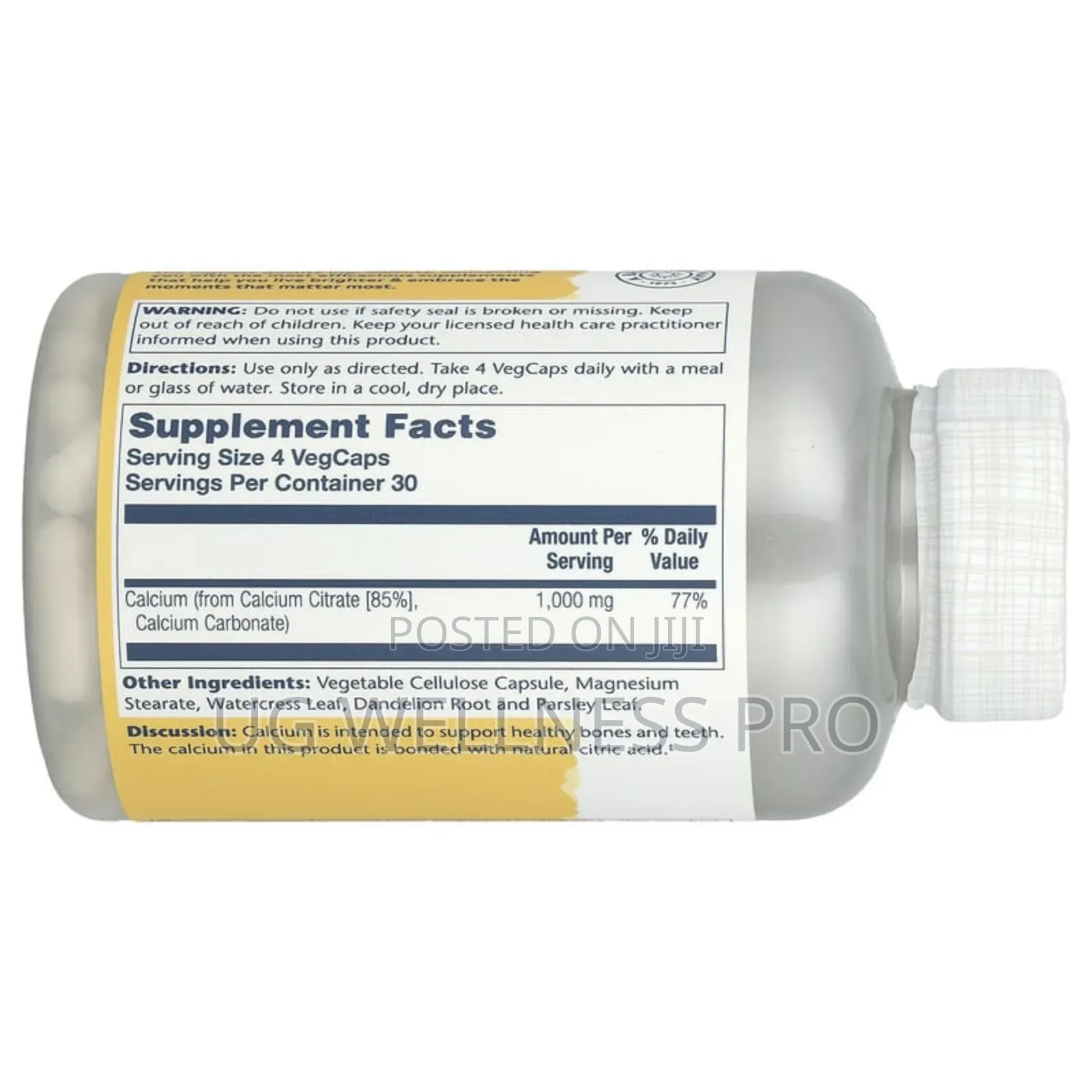 Solaray, Calcium Citrate, 1,000 Mg, 120 Vegcaps (250 Mg Per
