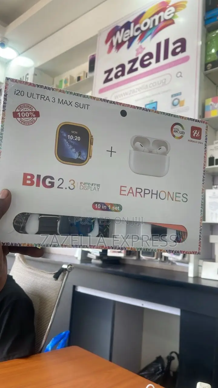Two Smart Watch With 7straps and One Free Earpods