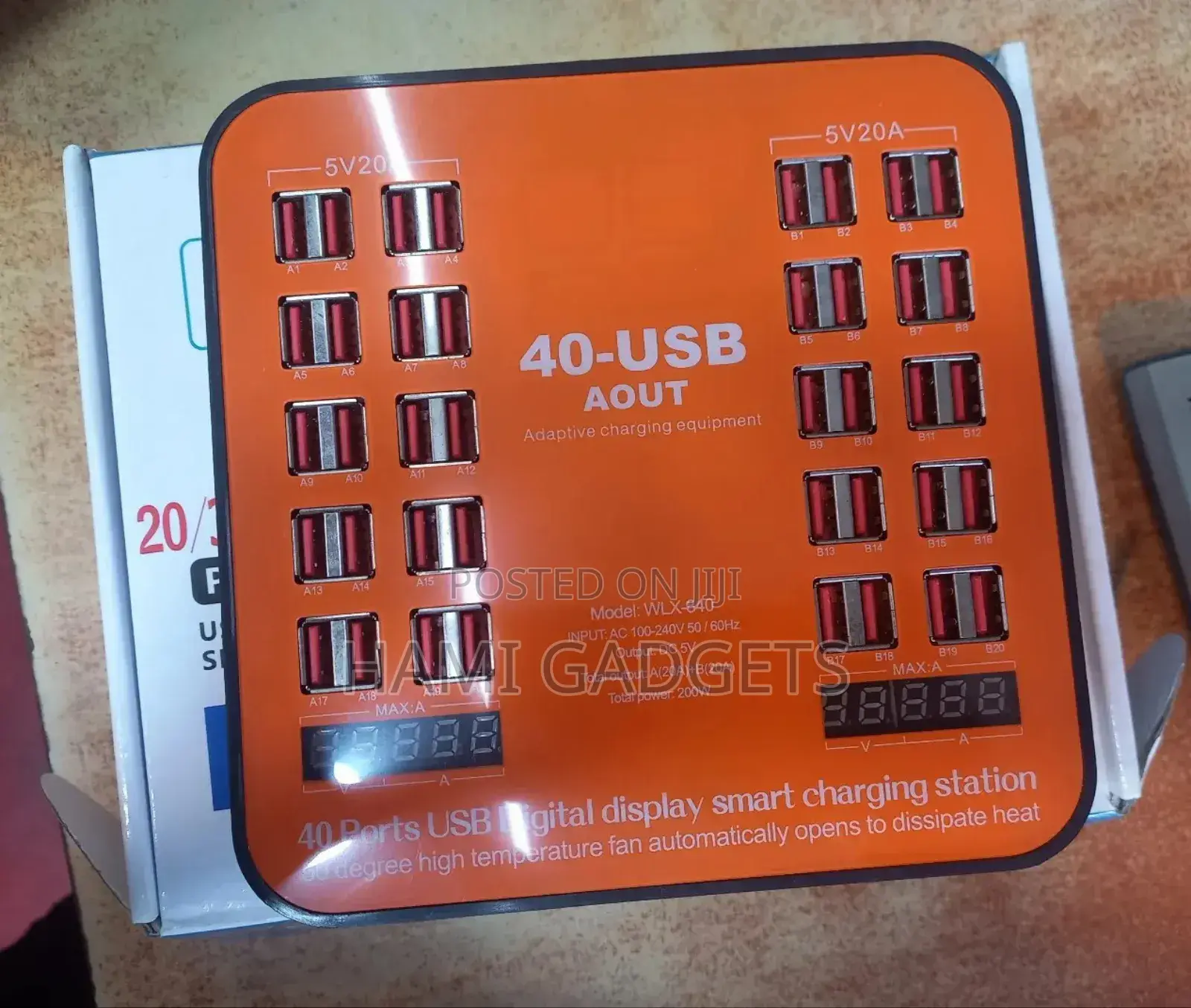 40 -USB Digital Display Smart Charging Station