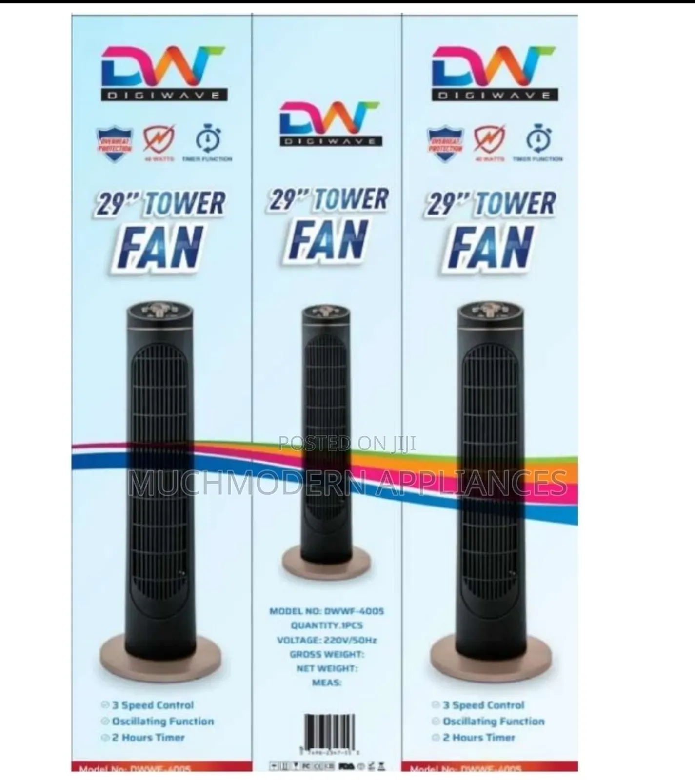 29" Tower Fan 40W Dwwf4005