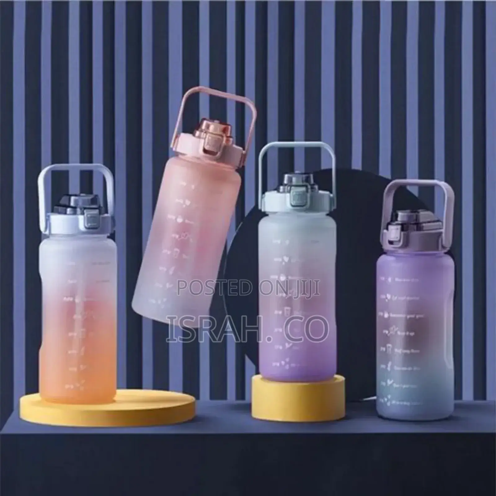 1.5L Time Marked Fitness Jug Outdoor Frosted Water Bottle