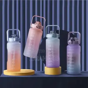 1.5L Time Marked Fitness Jug Outdoor Frosted Water Bottle