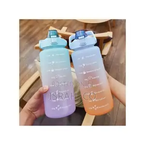 1.5L Time Marked Fitness Jug Outdoor Frosted Water Bottle