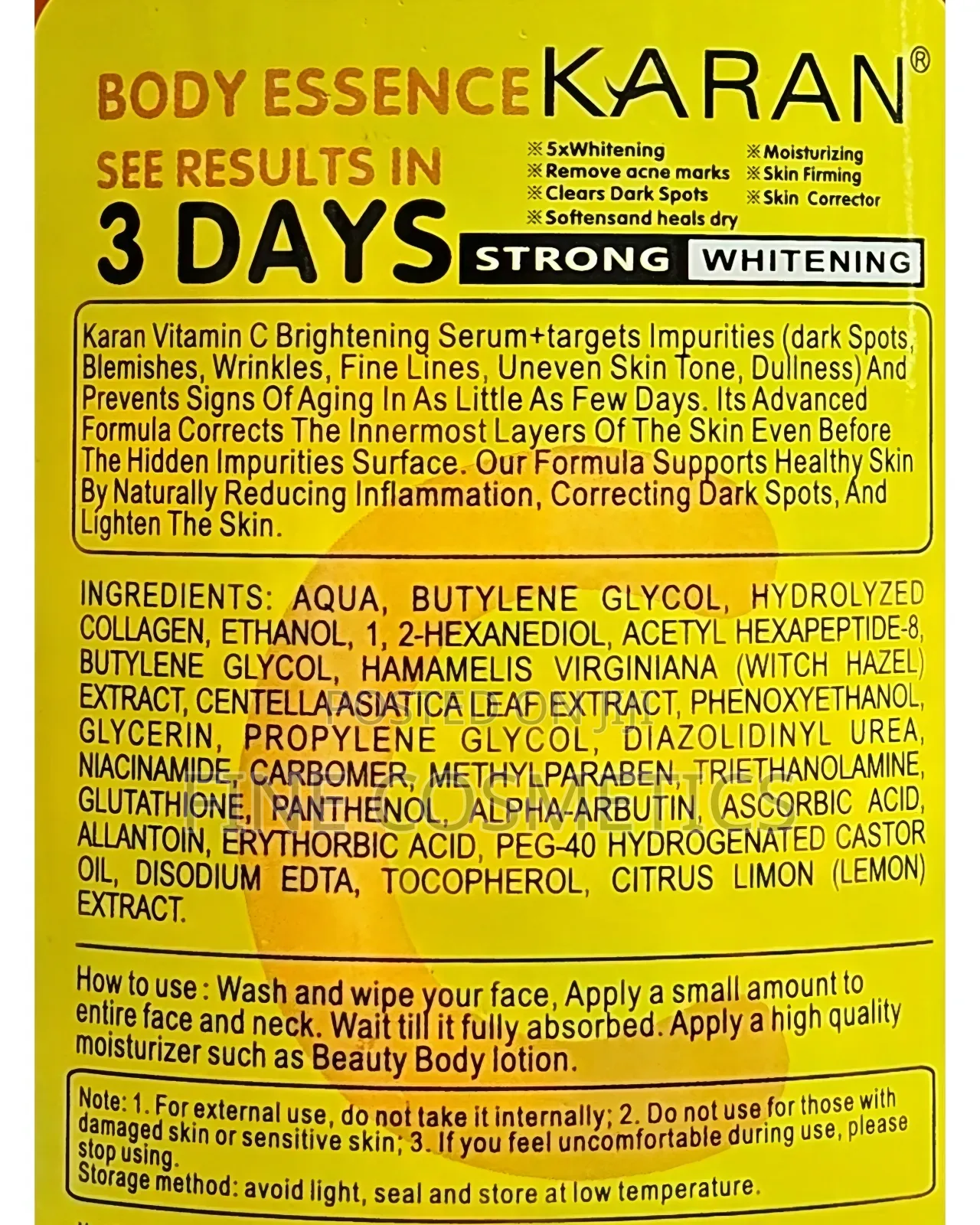 VITAMIN C AHA Alpha Hydroxy Acids Strong Whitening Aha Serum