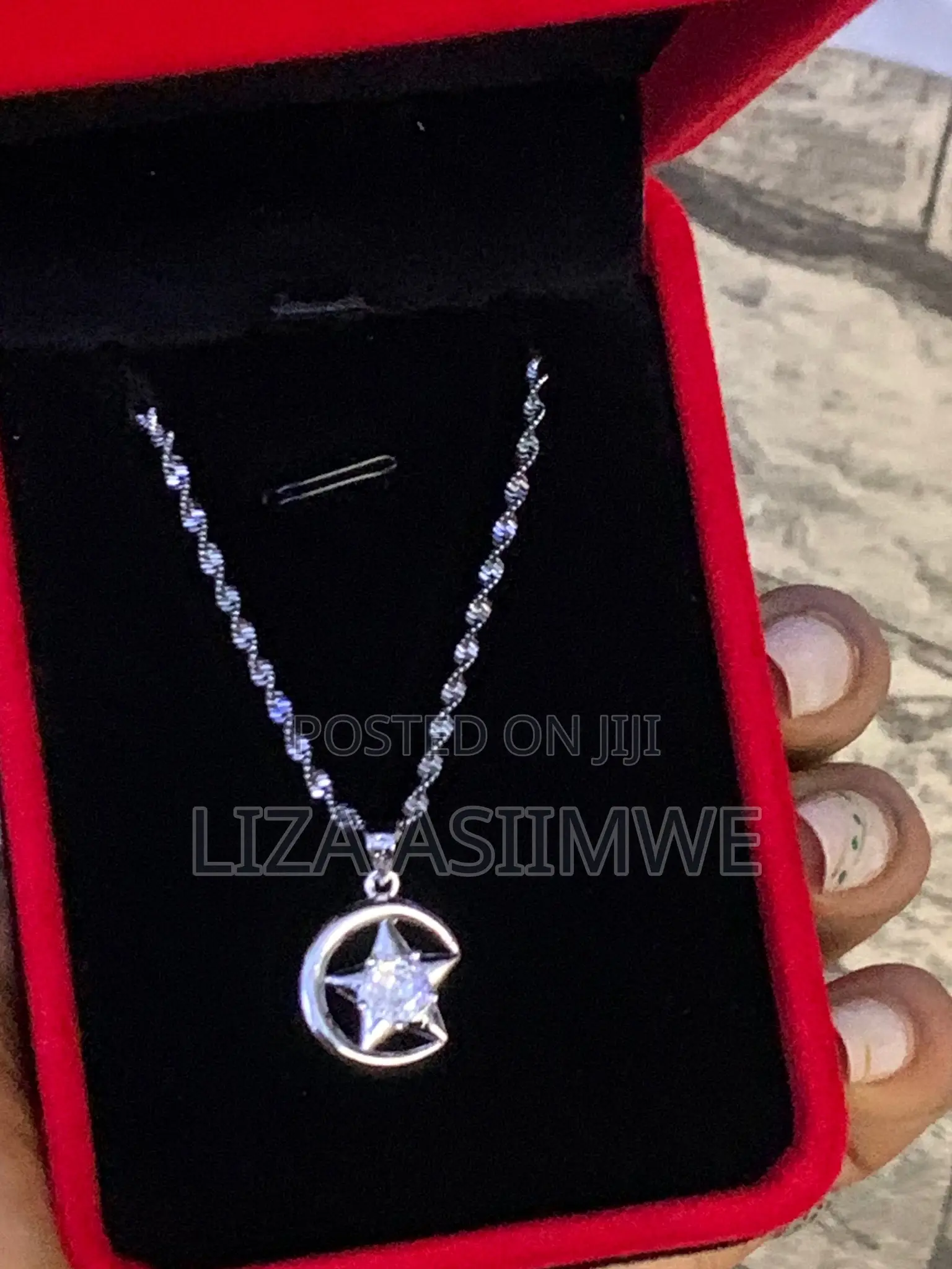 Crescent Moon Star Necklace