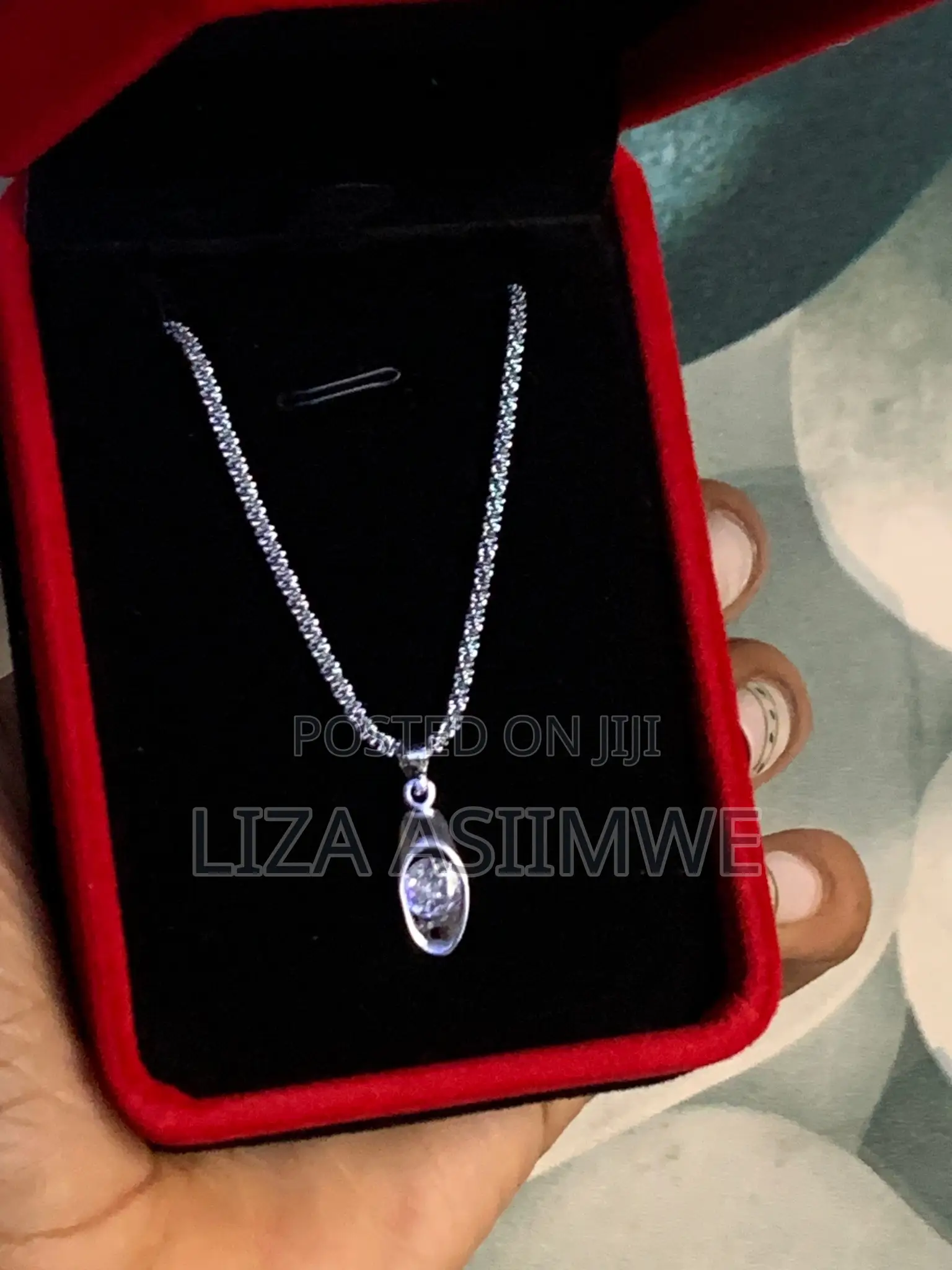 Silver Drop Pendant Necklace