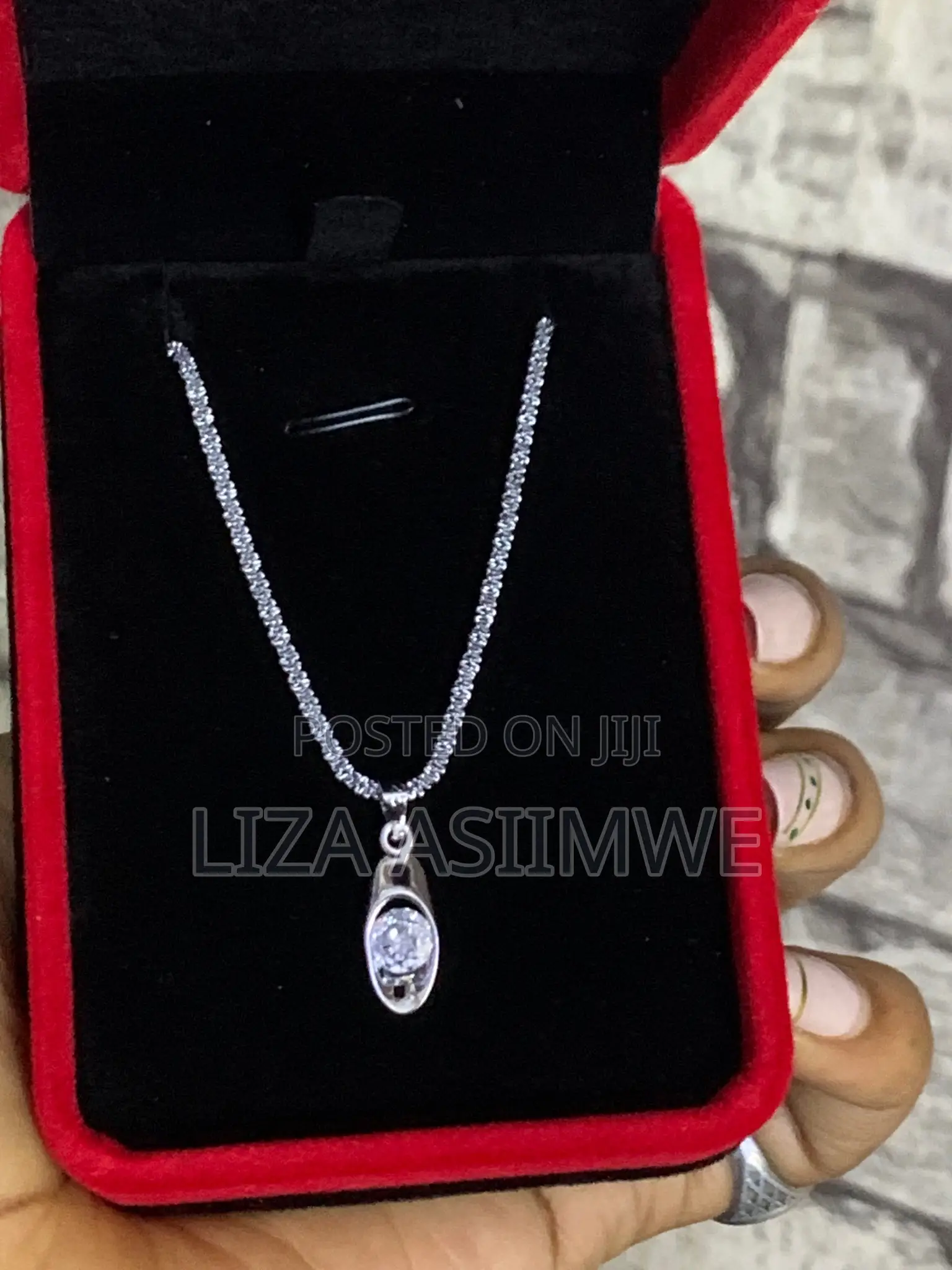 Silver Drop Pendant Necklace