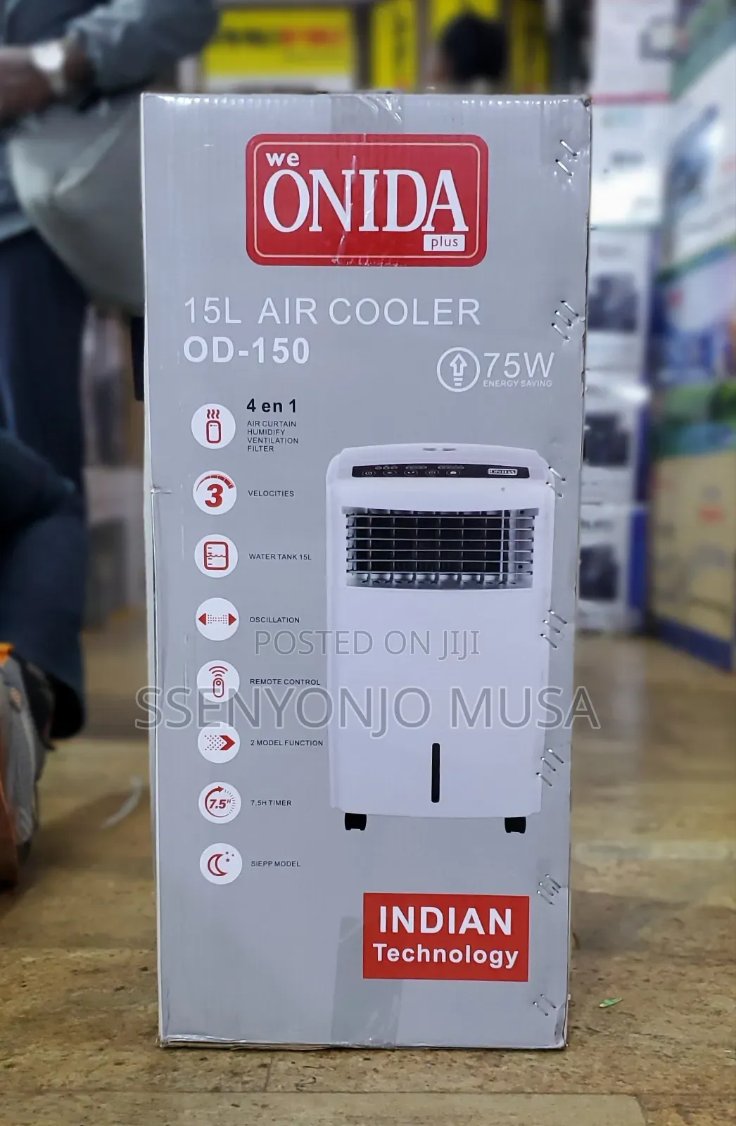 Onida Plus 15l Air Cooler Od-150 -75w, 4-in-1,Remote Control