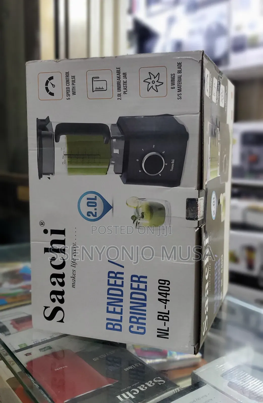 Saachi Blender/Grinder 2.0l Nl-Bl-4409 - 5-Speed, 2000w