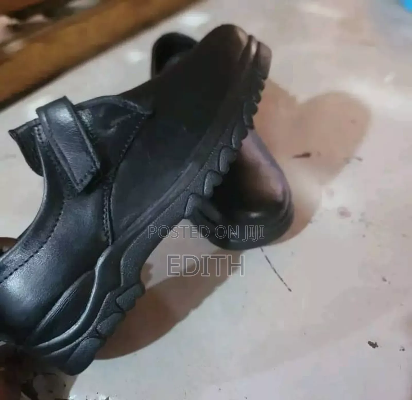 Boys Black School Shoes