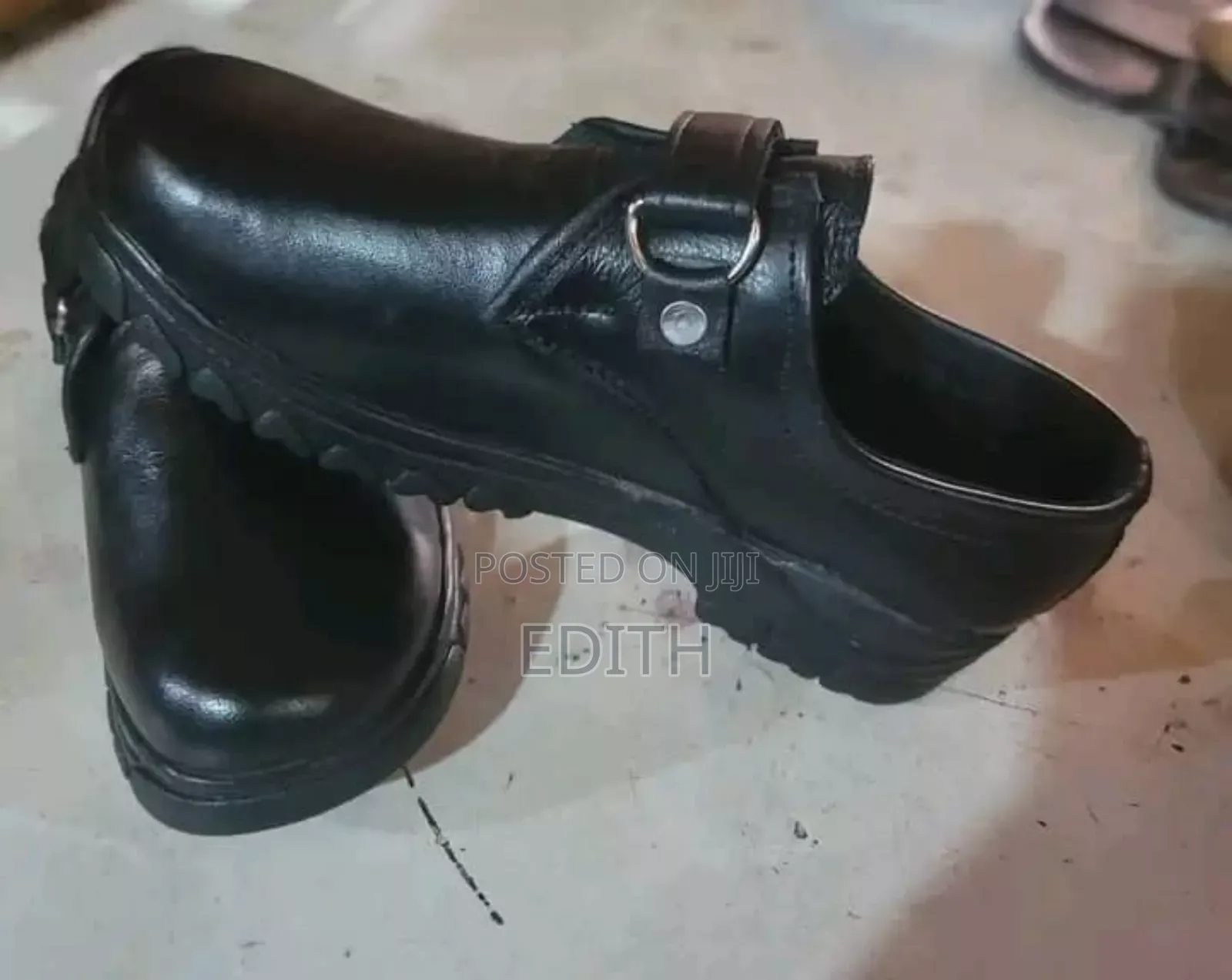 Boys Black School Shoes