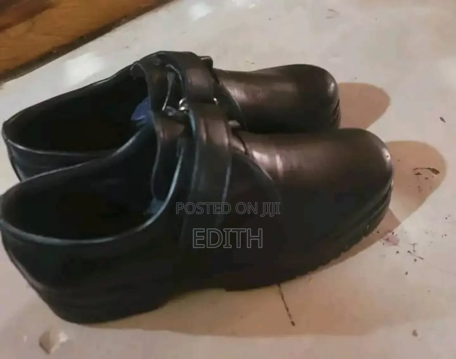 Boys Black School Shoes