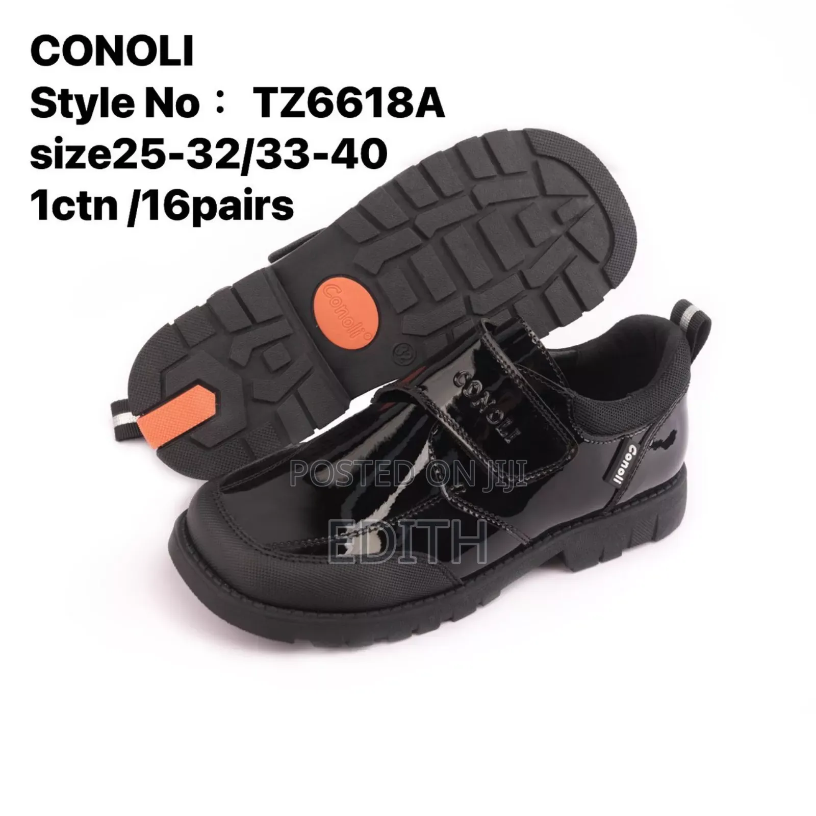 Black School Shoes for Boys