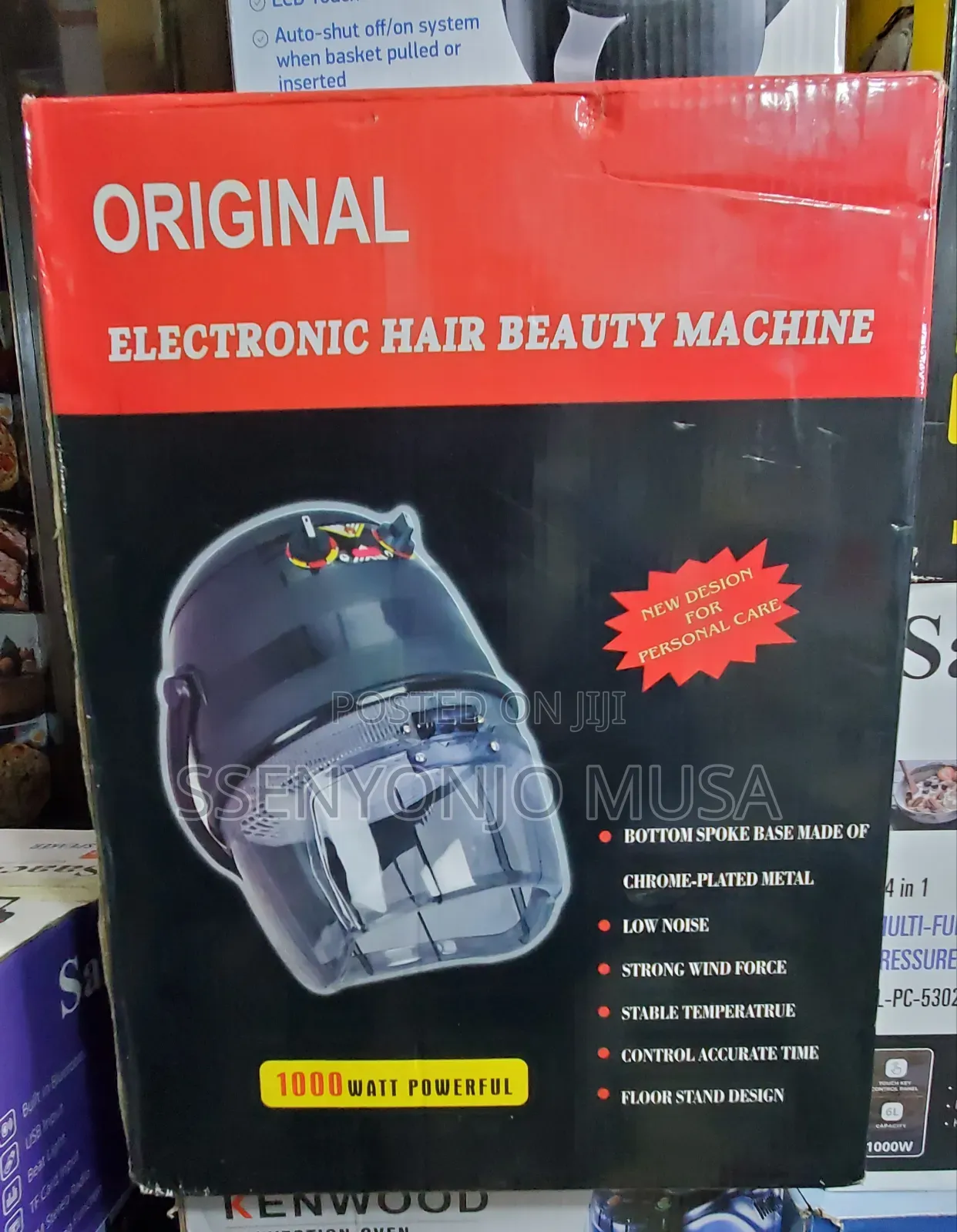 Original Electronic Stand Hair Dryer - 1000w, Chrome-Plated-
