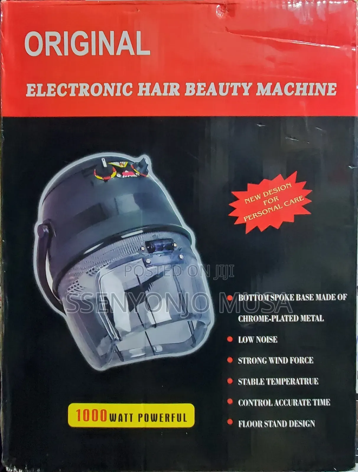 Original Electronic Stand Hair Dryer - 1000w, Chrome-Plated-