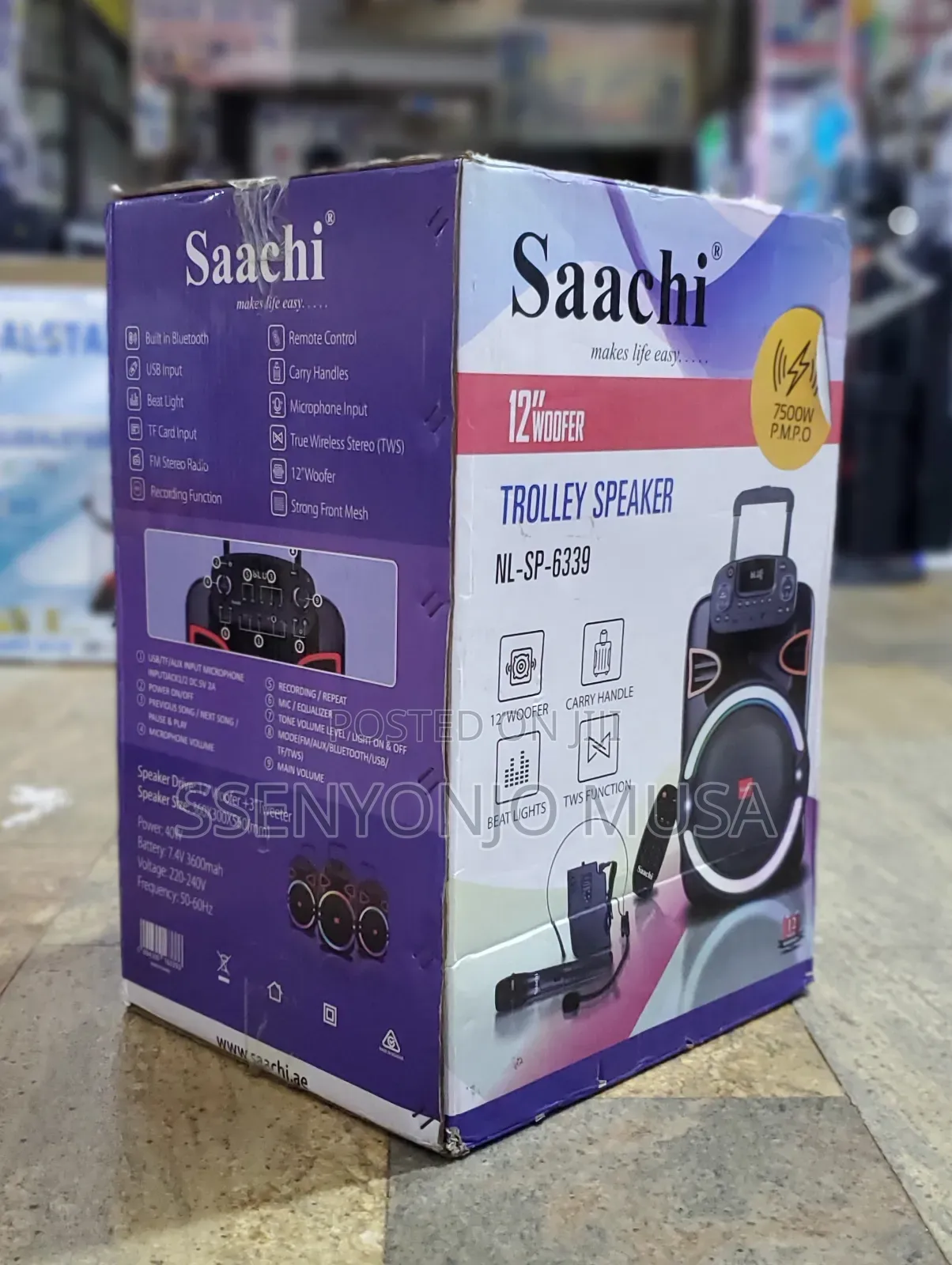 Saachi Bluetooth Speaker - 12" Woofer, 20w, Tws, Fm Radio-