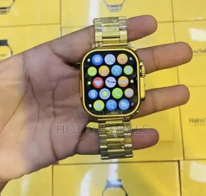 Photo - Gold Ultra Smart Watch With Bluetooth Pairing- Gold