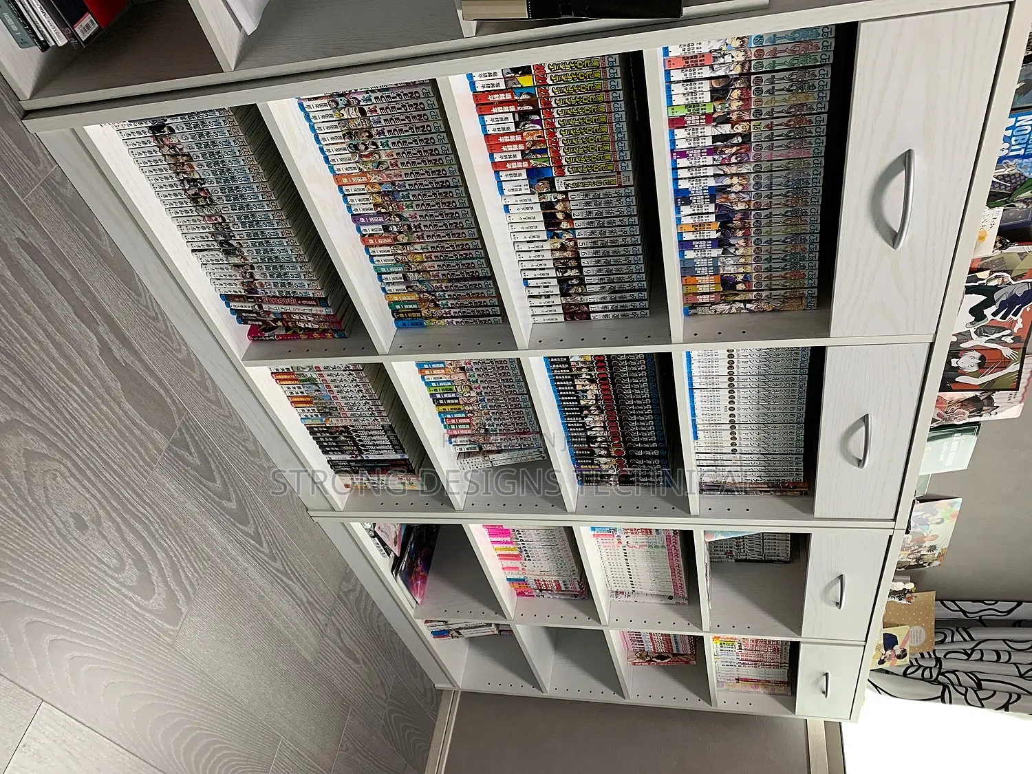 Multiuse Storage Shelves. Bookshelf With 2 Drawers