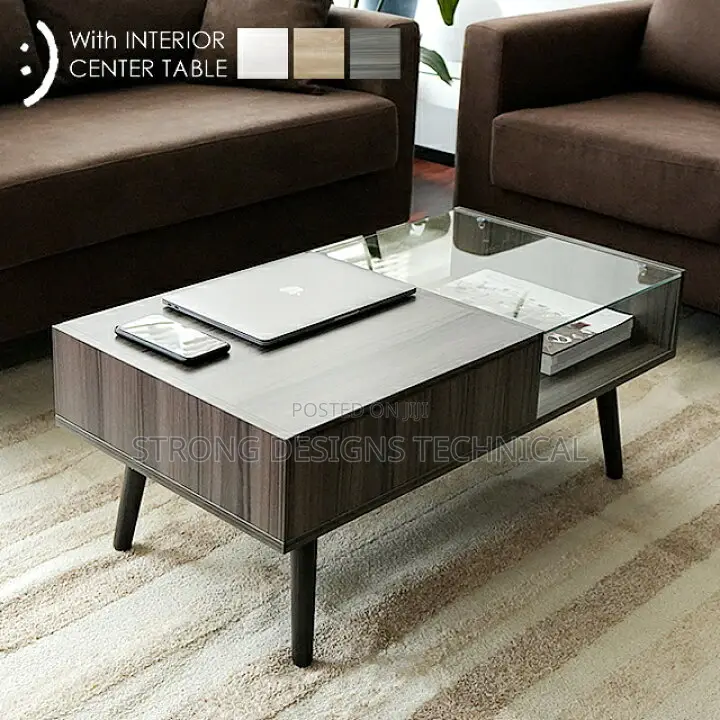 Center Table / Coffee Table With Glass Top