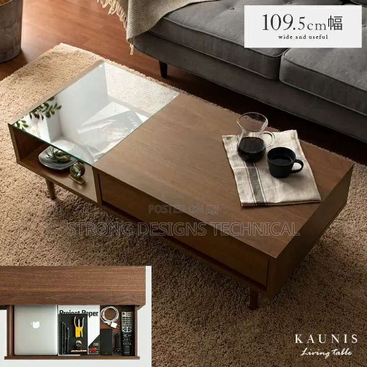 Center/ Coffee Table With a Glass Top.