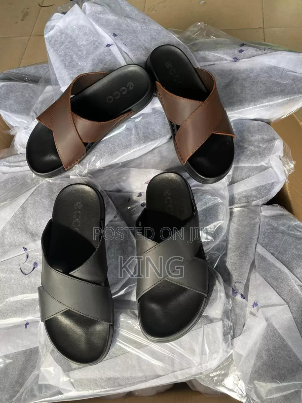 Original Clarks Brown/Black Leather Sandals