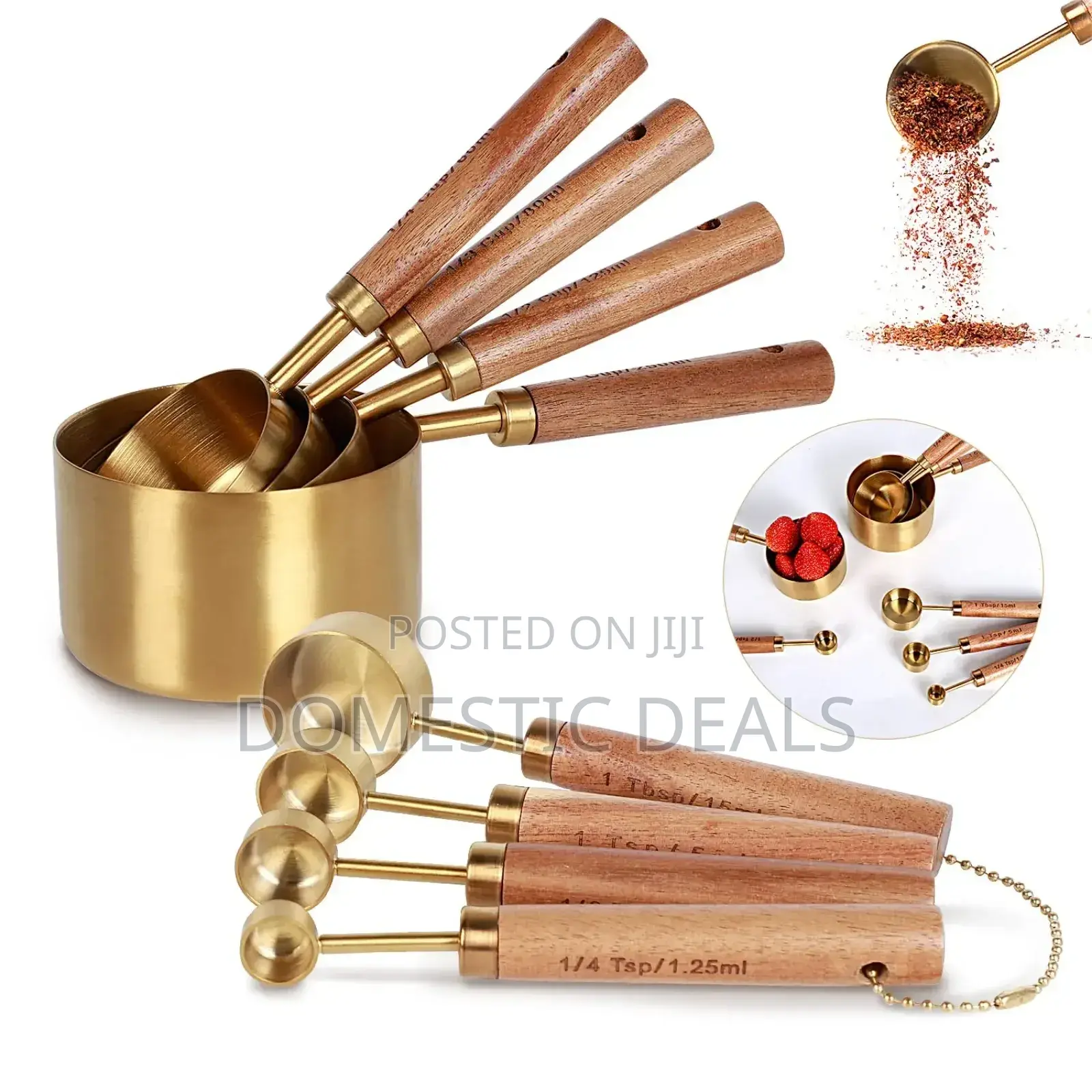 Golden Measuring Cups Spoon Set