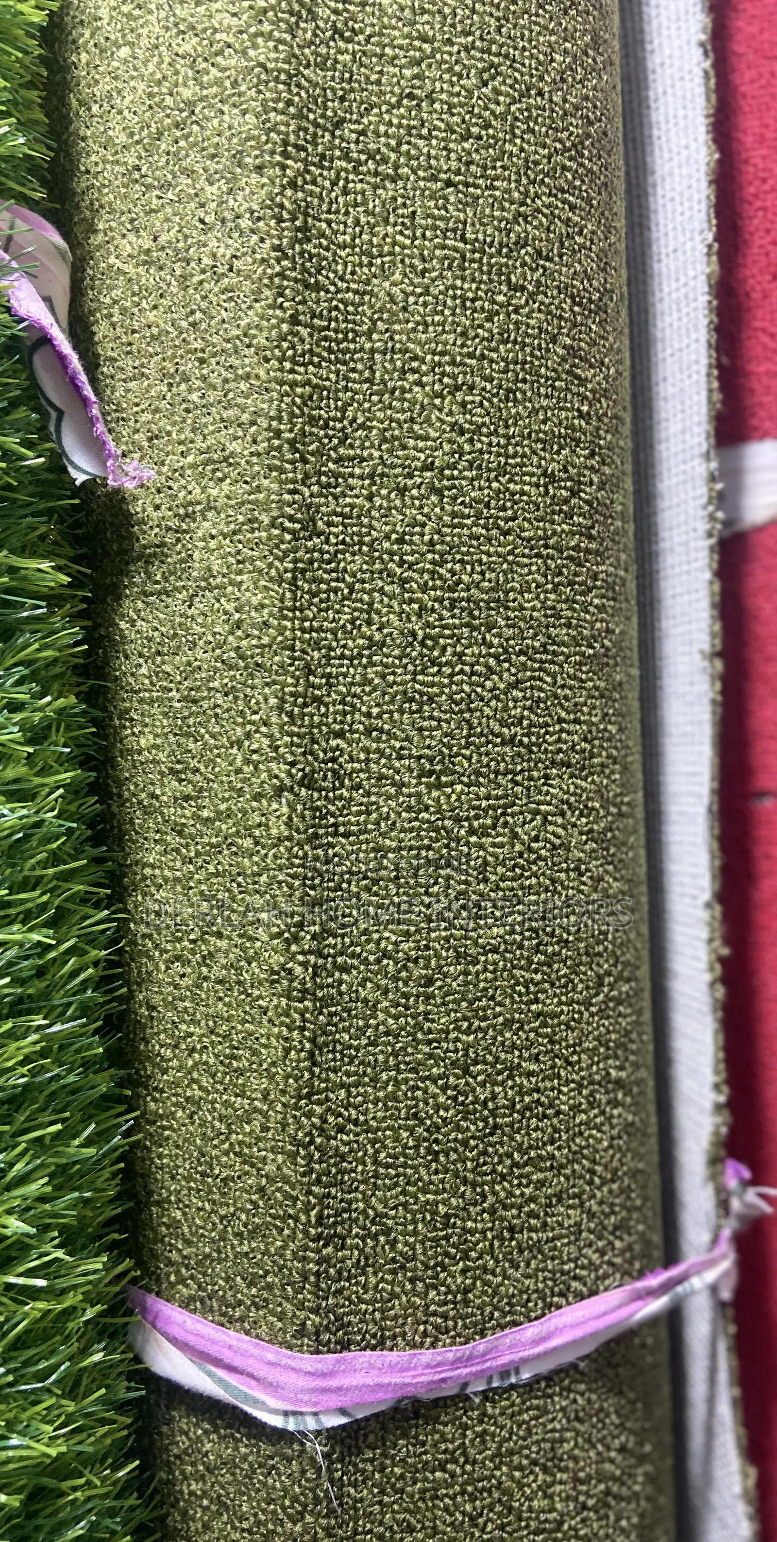 Wall to Wall Carpet in Lemon Green