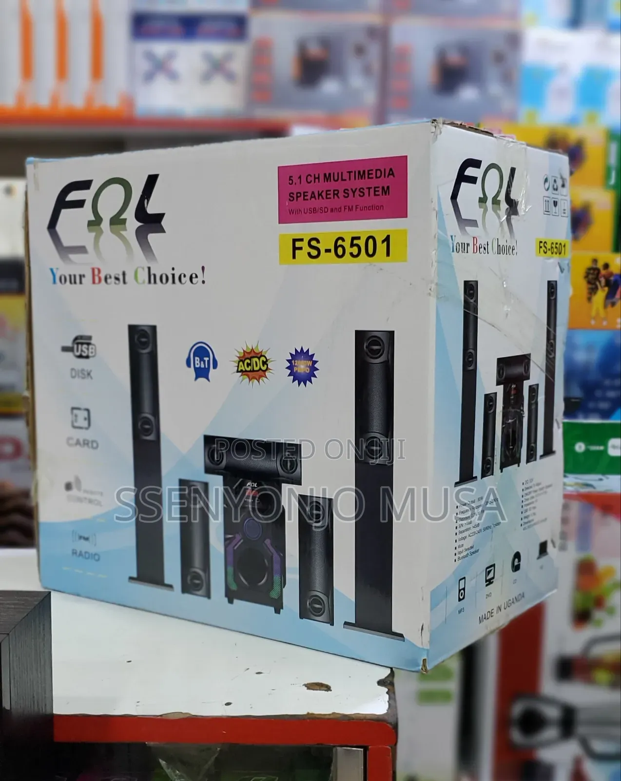 FOL FS-6501 5.1 Ch Multimedia Speaker System With USB/SD-FM
